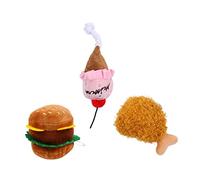 Toddmomy Ensemble De 3 Jouets pour Animaux De Compagnie Son Grinçant Simulation De Nourriture pour Chien Et Chat Jouet Aux Couleurs Vives Peluche pour Animaux De Compagnie Jeux Interactifs