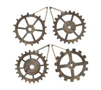 Toddmomy Ensemble De 4 Décorations Murales Industrielles En Bois Style Steampunk Pour Salon Et Bureau, Pendentifs D’engrenages Rétro, Art Mural Industriel Créatif, Décor Mural En Bois Vintage