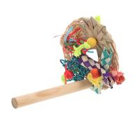 Toddmomy Ensemble De Jouets pour Perroquets Perchoir À Oiseaux Support en Bois Tige Corde pour Perroquet Perchoir Accessoire pour Cage À Oiseaux