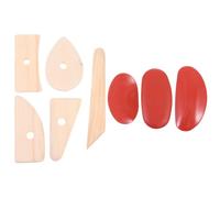 Toddmomy Ensemble D'outils de Sculpture Réduit la Fatigue du Poignet 8 Pièces pour Argile en Bois et Caoutchouc pour Poterie et Modelage D'argile