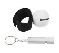 Toddmomy Ensemble Portable de Clochettes Anti-Ours Silencieuses Blanches et Sifflet de Survie Argenté Protection Extérieure pour Randonnée, Camping et Alpinisme Matériel de Sécurité