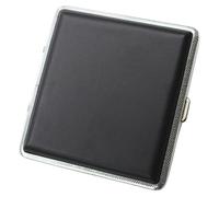 Toddmomy Étui boîte à cigarettes métal et cuir, 20 pièces, format , pocket-size, facile à ouvrir, pour hommes, utilisation en voiture et activités en extérieur