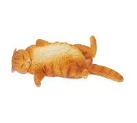 Toddmomy Figurine de Chat Réaliste Plastique Ornement de Bureau Décoratif Modèle de Chat Dormant Statue Miniature pour Maison ou Jardin