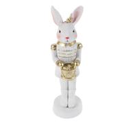 Toddmomy Figurine de Lapin de Pâques en Résine, Style Soldat, Or | Décor de Table Festif, Base Stable Autoportante, Détails Gravés à Main, pour Bureau et Entrée
