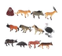 Toddmomy Figurines Animaux Afrique Miniatures Réalistes en Plastique 12pcs pour Décoration de Bureau et Apprentissage Scientifique des Jeunes