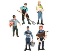 Toddmomy Figurines de pour Garçon et Filles Modèles Réalistes en Plastique 5 Pièces Jouets de Ferme Décoration pour Mini Jardin Jeux d'Imitation