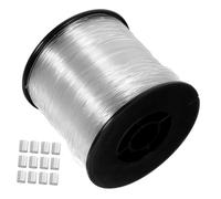 Toddmomy Fil de Pêche en Nylon Transparent Invisible 200m pour Suspendre Décorations la Maison avec Manchons en Alliage D'aluminium Polyvalent