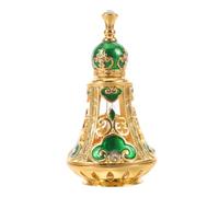 Toddmomy Flacon de Parfum Décoratif Moyen-Oriental, Bouteille Parfum Rechargeable en Verre 125ml, Vert, Bouchon, Portable, pour Voyage et Salon