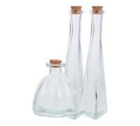 Toddmomy Flacons en Verre Souvenir avec Bouchons en Liège Ensemble de 3 et Décoration Romantique Élégante pour Cérémonie de Mariage