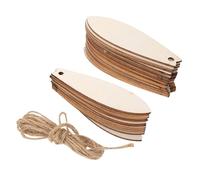 Toddmomy Formes planche de surf en bois 60 pcs avec corde de chanvre, décoration artisanale polyvalente pour maison et fêtes hawaïennes