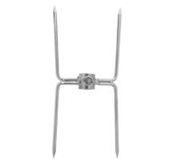 Toddmomy Fourchette à Viande pour rôtissoire : Fourchette Double Face en Acier Inoxydable à 4 Dents - Pièce de Rechange pour Barbecue à gaz ou à Charbon de Bois, Tige de 2,1 cm (0,83 Pouce).