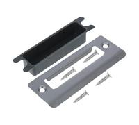 Toddmomy Gâche de Serrure de Porte en Acier Inoxydable 6 Pièces, Plaque de Renfort Allongée 35-45 Mm, Compatible Portes Bois Chambre, Bande de Chant sans Joint, Réparation et Sécurisation