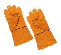 Toddmomy Gants Barbecue Longs de Vache Résistants Chaleur Protection Anti-brûlure pour Four Grill Cuisson et Barbecue