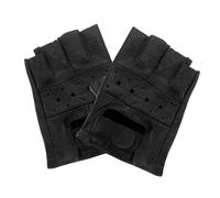 Toddmomy Gants Cuir Noir pour Hommes Gants sans Doigts Adaptés Au Cyclisme Musculation et Aux Sports de Plein Air avec Trous Respirants pour Confort Optimal