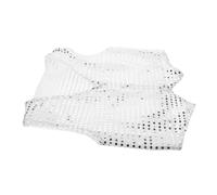 Toddmomy Gilet Pailleté Garçon Fille Disco Costume Léger pour Spectacles de Danse Jazz et Soirées Années Vêtement Brillant pour Filles et Garçons Blanc