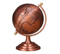 Toddmomy Globe de Bureau Vintage Alliage avec Support Rotatif Décoration Rétro pour Table Étude et Salon Globe Terrestre Décoratif Résistant et Élégant Ornement de Bureau Rouge Foncé Grand