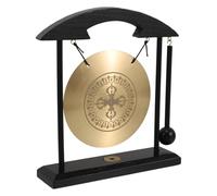 Toddmomy Gong Feng Shui Décoration de Table Zen Apaisante en Laiton avec Support et Maillet Accessoire de Collection Unique et Élégant pour Bureau ou Maison