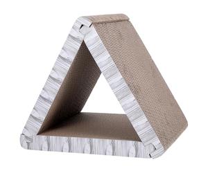 Toddmomy Griffoir en Carton pour Chat : Maison Triangulaire à Construire pour Chat, 6 côtés, en Carton Recyclable, pour protéger Les Meubles de Votre Chaton d'intérieur.