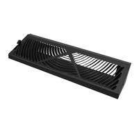 Toddmomy Grille de Ventilation Métallique 38 X 12 Cm - Déflecteur de Registre au Sol Noir Sable - Couvercle Diffuseur D’air pour Planchers, Bouches D’aération et Climatisation Intérieure