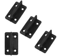Toddmomy Guide de sol 4 pièces en plastique noir, accessoires pour portes coulissantes de placard à domicile avec fonction de stabilisation et espacement de trous 14mm et 27mm
