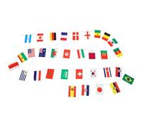 Toddmomy Guirlande Décorative Coupe Monde 2022 en Polyester Drapeaux Internationaux pour Fête Football, Impression Vibrante et Décoration Suspendue, Événement Sportif