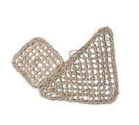 Toddmomy Hamac pour Lézard Triangulaire en Fibres Naturelles avec Ventouses Et Échelle Pliable, Lit Suspendu Solide pour Reptiles Petits Animaux comme Anoles Et Iguanes, en Situation Cage Terrarium