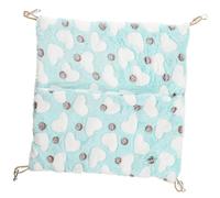 Toddmomy Hamac Suspendu pour Petit Animal Lit Chaud Double Couche Peluche Verte Hamster Cochon Dinde Accessoire Cage