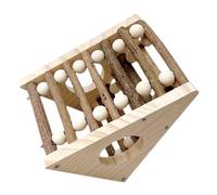 Toddmomy Hamster House with Climbing Ladder and Tree Tunnel Hideout Cozy Small Pet Shelter for Chinchillas Stimulates Exploration and Physical Activity