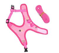 Toddmomy Harnais de Coq Laisse à Tirer, Gilet pour Poule en Tissu Polyester Rose Motif Ananas, Taille M, Accessoires pour Promenade Extérieure, pour Poules Domestiques et Coqs en Fête