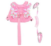 Toddmomy Harnais de Sécurité pour Tout-petits avec Laisse Intégrée, Bretelle Réglable en Coton et Polyester, Paquet à Dos Anti-perte Rose pour Promenade en Extérieur
