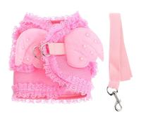 Toddmomy Harnais pour Animaux de Compagnie Sangle de Poitrine pour Chien Ange, Polyester, Rose, Taille L, Léger, Respirant, Protège-Poitrine, Facile à Nettoyer, pour Chien et Chat
