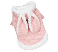 Toddmomy Hoodie pour Chien Peluche Épais Vêtement Douillet pour Chiens Et Chiots Costume De Lapin Hiver Manteau Confortable pour Activités Extérieures
