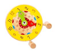 Toddmomy Horloge Éducative Bois Mini pour Apprentissage Pédagogique Sûr et Ludique pour Garçon Fille Aide à Comprendre Lheure Concepts Mathématiques