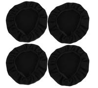 Toddmomy Housse d'oreillette en Tissu Protections pour Coussinets d'oreille 4Pcs Coton Super Élastique Noir pour Casque Audio Protection et Hygiène