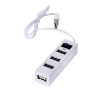 Toddmomy Hub pour Ordinateur Portable Lecteur de Mémoire USB 4 Ports Blanc, Adaptateur Multi USB 2.0 Compact Couleur Aléatoire Bureau et Maison
