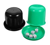 Toddmomy Jeu de Dés Gobelet à Dés 5 Pièces Ergonomique pour Adultes Bar et Fête Ensemble Ludique et Professionnel Couleur Aléatoire
