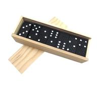 Toddmomy Jeu de Dominos Bois Éducatif Noir Interactif Parent pour Dès Ans Stimule Créativité