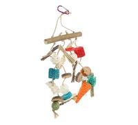 Toddmomy Jouet à Mâcher pour Chinchilla Ficelle Suspendue pour Hamster Jouet Bois pour Petit Animal Fourniture pour Chinchilla Domestique