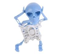 Toddmomy Jouet Squelette Dansant à Remontoir 17 Cm Bleu Luminescent pour Bureau Et Tableau De Bord, Jouet Mécanique Compact en Plastique Et Caoutchouc, Décoration Halloween Amusante Et Miniaturisée