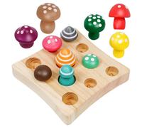 Toddmomy Jouets Bois pour Tout-Petits Jeu De Récolte De Champignons Jouets De Classement De Formes