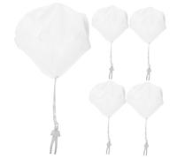 Toddmomy Jouets De Parachute pour Garçon Et Filles Petit Parachute Mini Jouet Soldat Volant Taille Petite Blanc Activité Plein Air Lot De 8 Pièces
