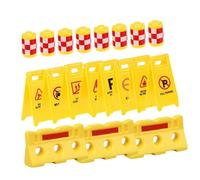 Toddmomy Jouets Panneaux Signalisation et Barrières Miniatures pour Garçon Fille Éducatives de Sécurité Routière Cones et Clôtures Jaunes pour Apprentissage Traffic et Jeu Éducatif