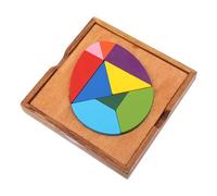 Toddmomy Jouets Puzzle Multifonctions Tangram en Bois Coloré Œuf Taille Unique pour Garçon Et Filles Éducatifs Interactifs Apprentissage Formes Et Couleurs Jeu De 1 Set