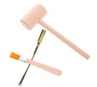 Toddmomy Kit Archéologique Garçon Fille Bois Outils de Fouille Éducatifs pour Creuser Fossiles Marteau Moyen Pelle et Pinceau pour Développer Motricité et Cognition