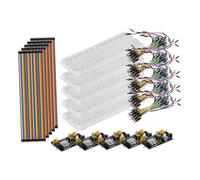 Toddmomy Kit de Démarrage Breadboard Points avec Module Alimentation et Fils Jumper Broches pour Expérimentation Électronique DIY