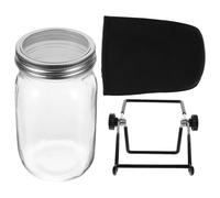 Toddmomy Kit de Germination de Graines avec Support et Couvercles Acier Inoxydable pour Pots à Large Ouverture Accessoires Complets pour Pousse de Haricots avec Housse d'Ombre