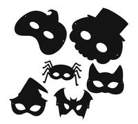 Toddmomy Kit de Masques à Gratter pour Garçon Fille Papier Arc Ciel DIY Peinture Gratter Halloween Ensemble Masques Épais et Résistants pour Fête Thématique Garçon Fille