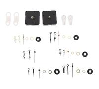 Toddmomy Kit de Mécanisme D'horloge Murale DIY 2 Mouvements à Quartz Silencieux, 6 Paires D'aiguilles Métalliques Petites Tailles, 13 Mm, Matériaux Plastique et Alliage, Pièces