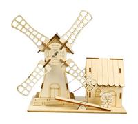 Toddmomy Kit de Moulin à Vent Solaire en Bois pour expérience Scientifique à Faire soi-même, Assemblage en Bois pour garçons, Jeu éducatif et développement du Cerveau et de la Main, Anniversaire