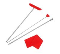 Toddmomy Kit de Nettoyage pour Table D'harmonie de Piano 3 Pièces - Grand et Petit Grattoir Triangulaire Tige D’extension - Outil Pratique pour Entretien Précis des Instruments de Musique